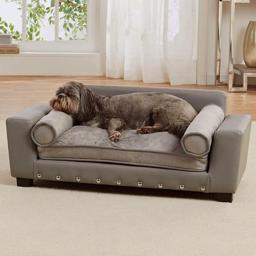 EHP Hundesofa i Kunstlæder Design Scout i farven Grå